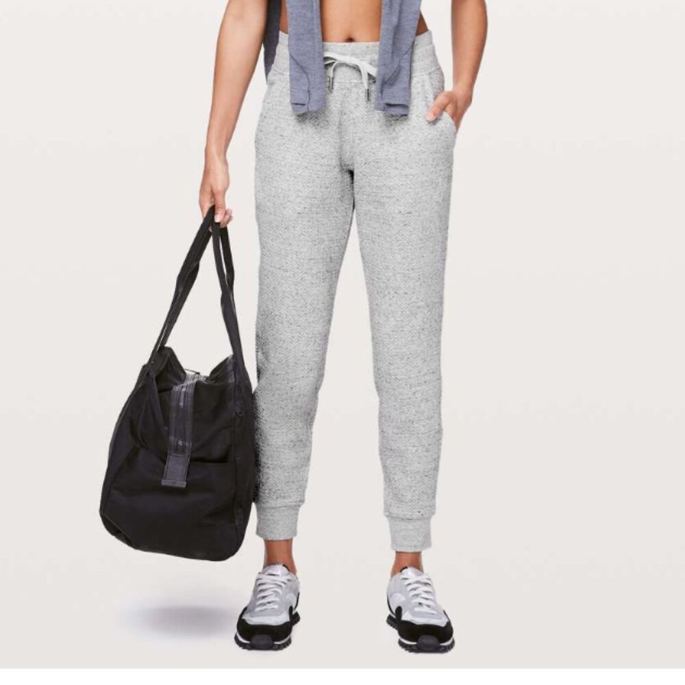 Lululemon Warm Down Jogger II 28" Heathered Melody Light Grey SZ 4